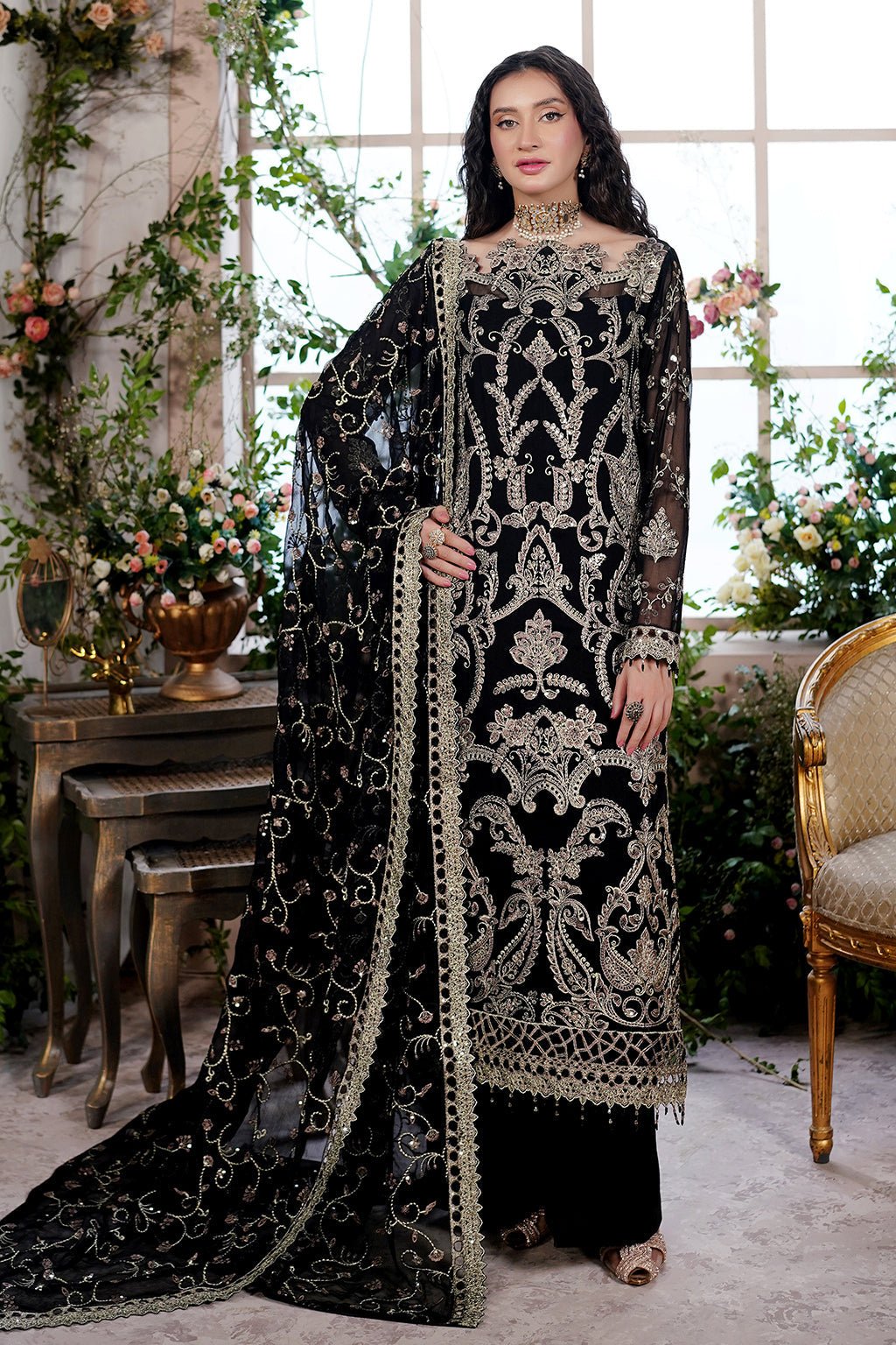 Kiara - A - 8007 | Aarzu Unstitched Collection '24 By Maryam's - Rabbani Cloth House