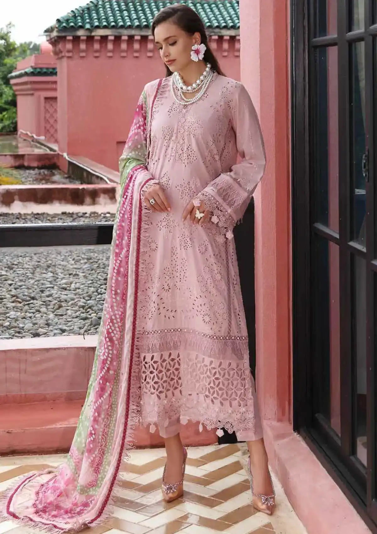 NE - 106 - Bazar Unstitched Lawn'25 By Nureh - Rabbani Cloth House