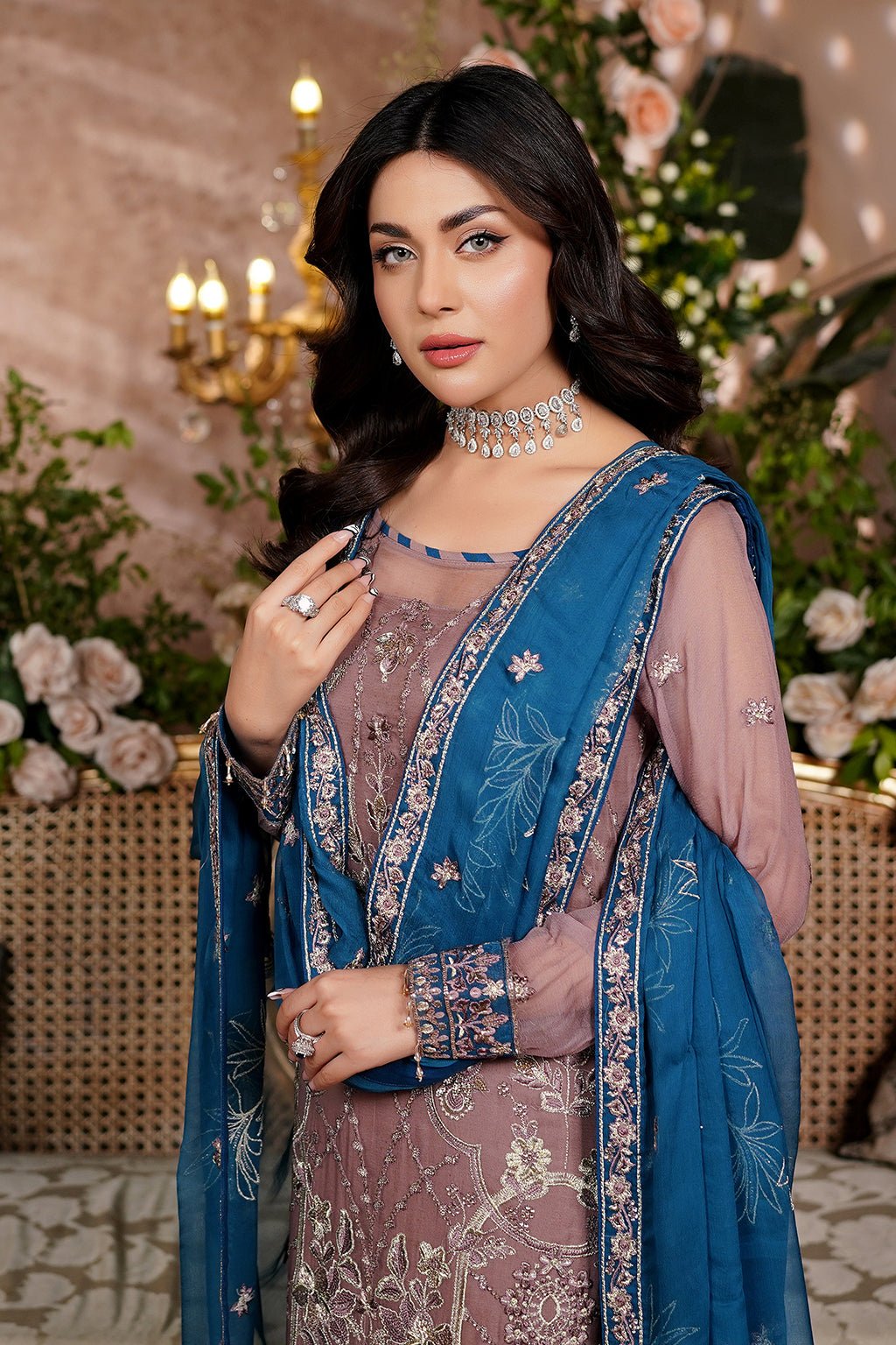 Sybilla - A - 8009 | Aarzu Unstitched Collection '24 By Maryam's - Rabbani Cloth House