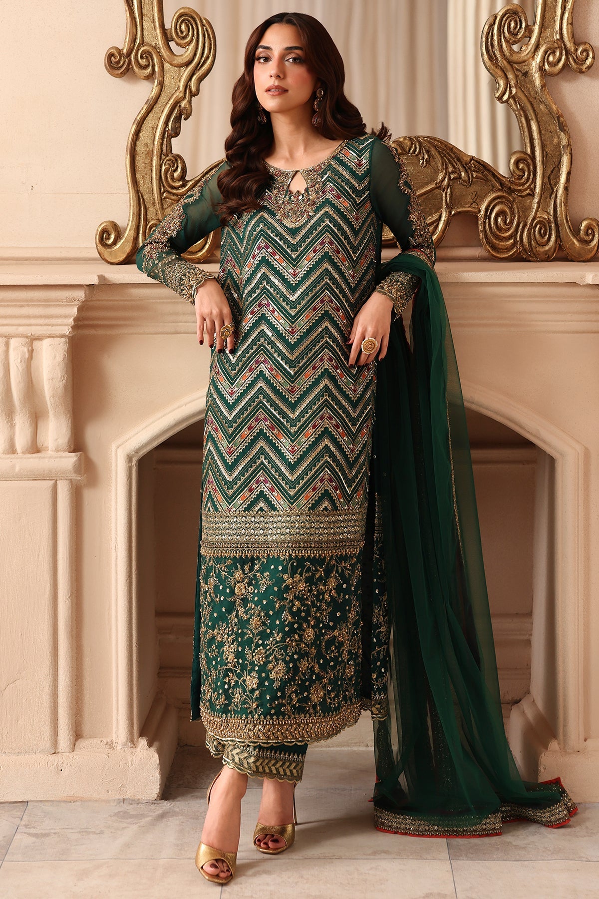 DJW6-07 | Dastan-E-Jashan Chiffon Embroidered By Charizma