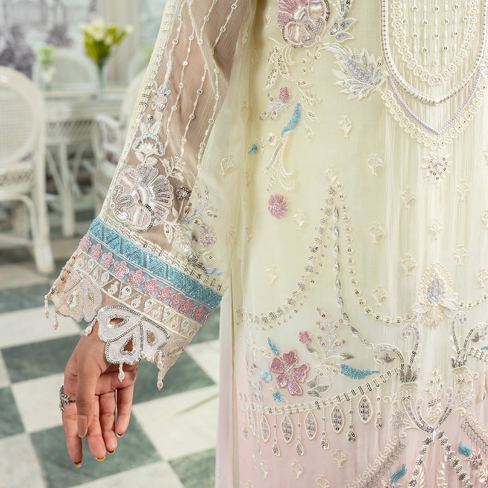 ZM - 01 | Mahroosh Unstitched Chiffon '25 By Zebtan - Rabbani Cloth House