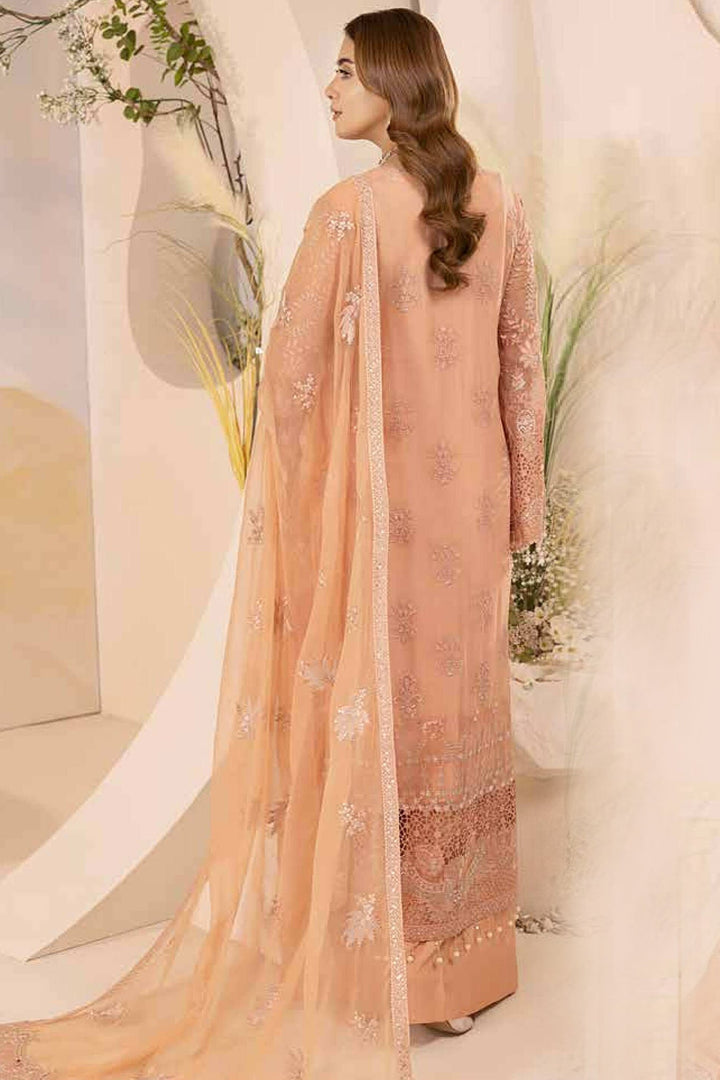 02 Begonia - Pareesa Premium Luxury Chiffon By Lavish Premium - Rabbani Cloth House
