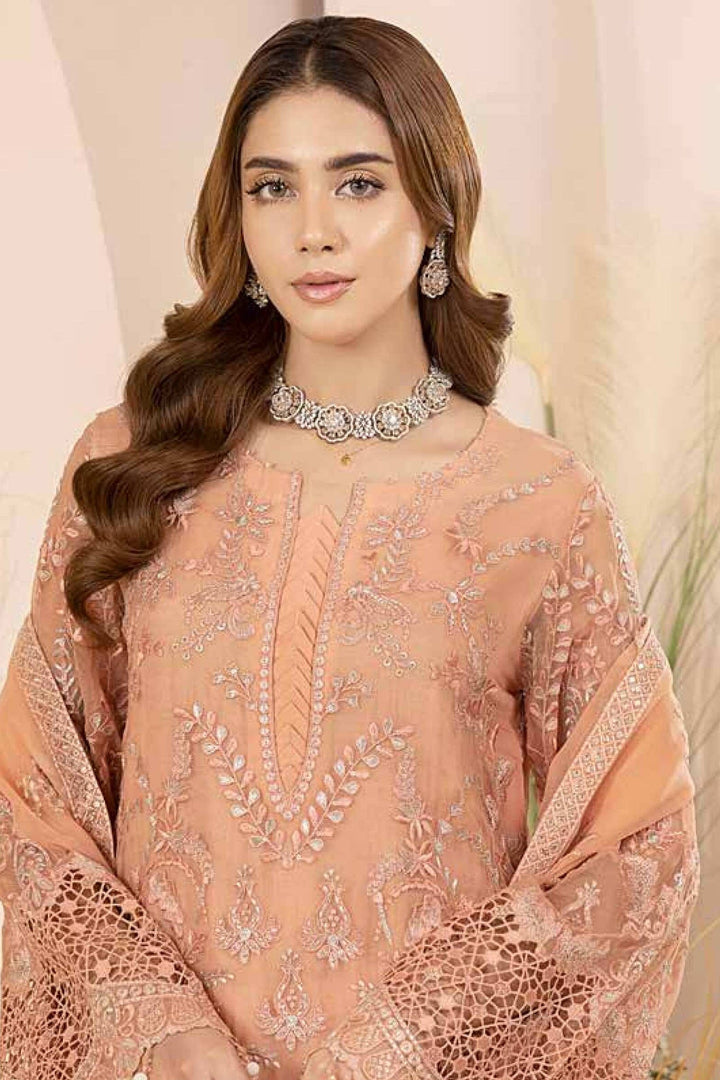 02 Begonia - Pareesa Premium Luxury Chiffon By Lavish Premium - Rabbani Cloth House