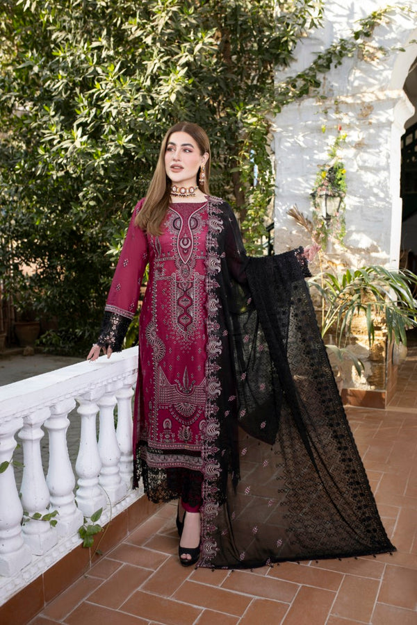 Jashn-e-Baharan Semi Stitched Chikenkari Lawn - 03 By D.R Haris