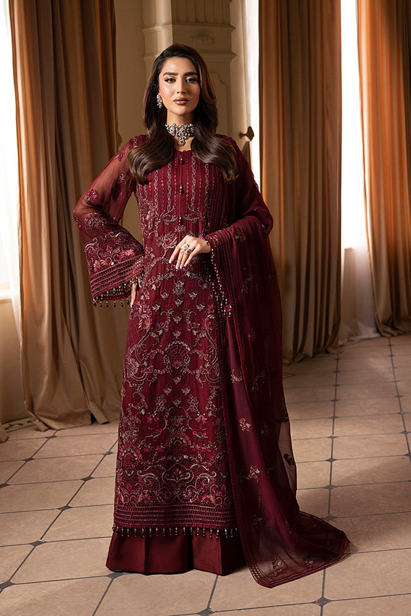 Burgundy Veil - Lavish Premium Chiffon Collection