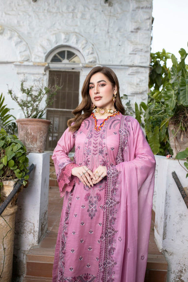 Jashn-e-Baharan Semi Stitched Chikenkari Lawn - 05 By D.R Haris