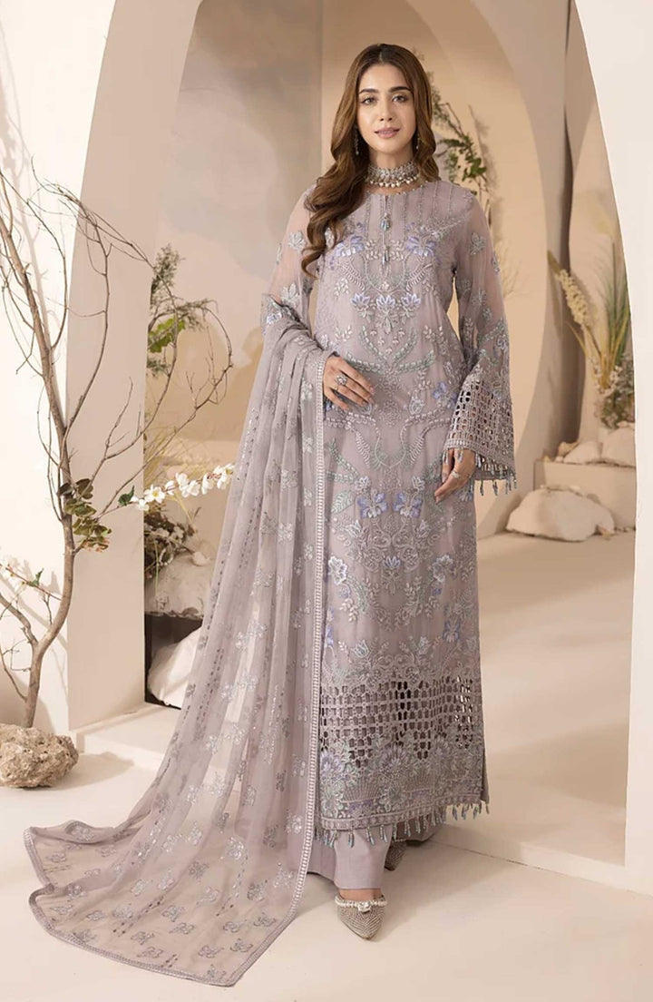 09 Lavender - Pareesa Premium Luxury Chiffon By Lavish Premium - Rabbani Cloth House