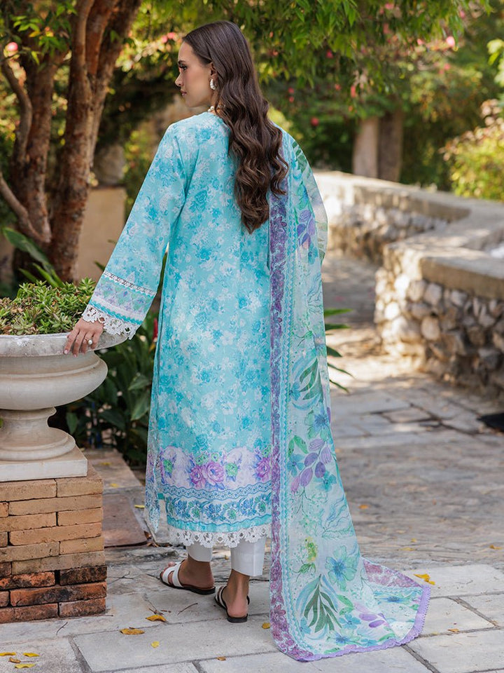09 - Nissa - Floral Symphony Embroidered Lawn By Rajbari - Rabbani Cloth House