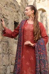 Cardamom - Carnation Luxury Shawl Edit '25 By Rangrasiya