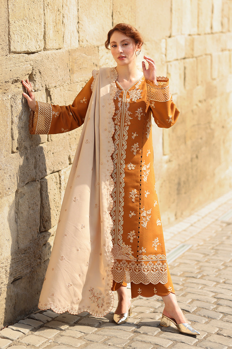 Cappuccino - Carnation Luxury Shawl Edit '25 By Rangrasiya