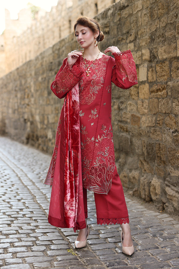 Cold Brew - Carnation Luxury Shawl Edit '25 By Rangrasiya