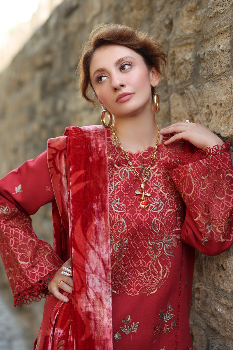 Cold Brew - Carnation Luxury Shawl Edit '25 By Rangrasiya