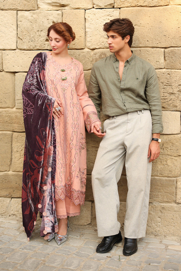 Latte - Carnation Luxury Shawl Edit '25 By Rangrasiya