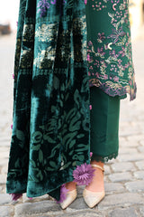 Matcha - Carnation Luxury Shawl Edit '25 By Rangrasiya