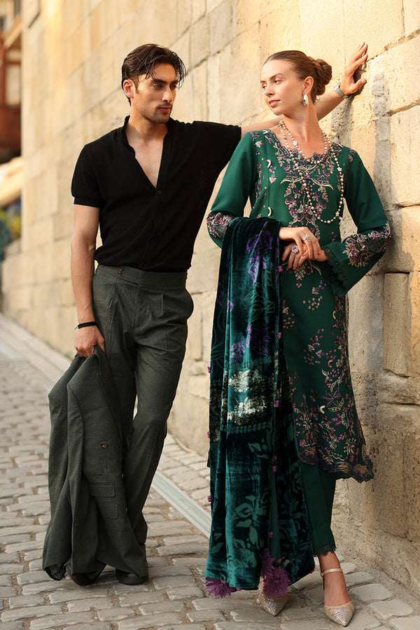 Matcha - Carnation Luxury Shawl Edit '25 By Rangrasiya