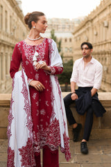 Rose - Carnation Luxury Shawl Edit '25 By Rangrasiya