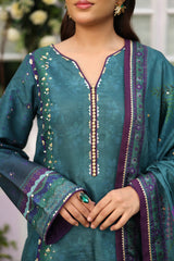 Behnaz | Luxe Silk Unstitched 3PC By Rangrasiya
