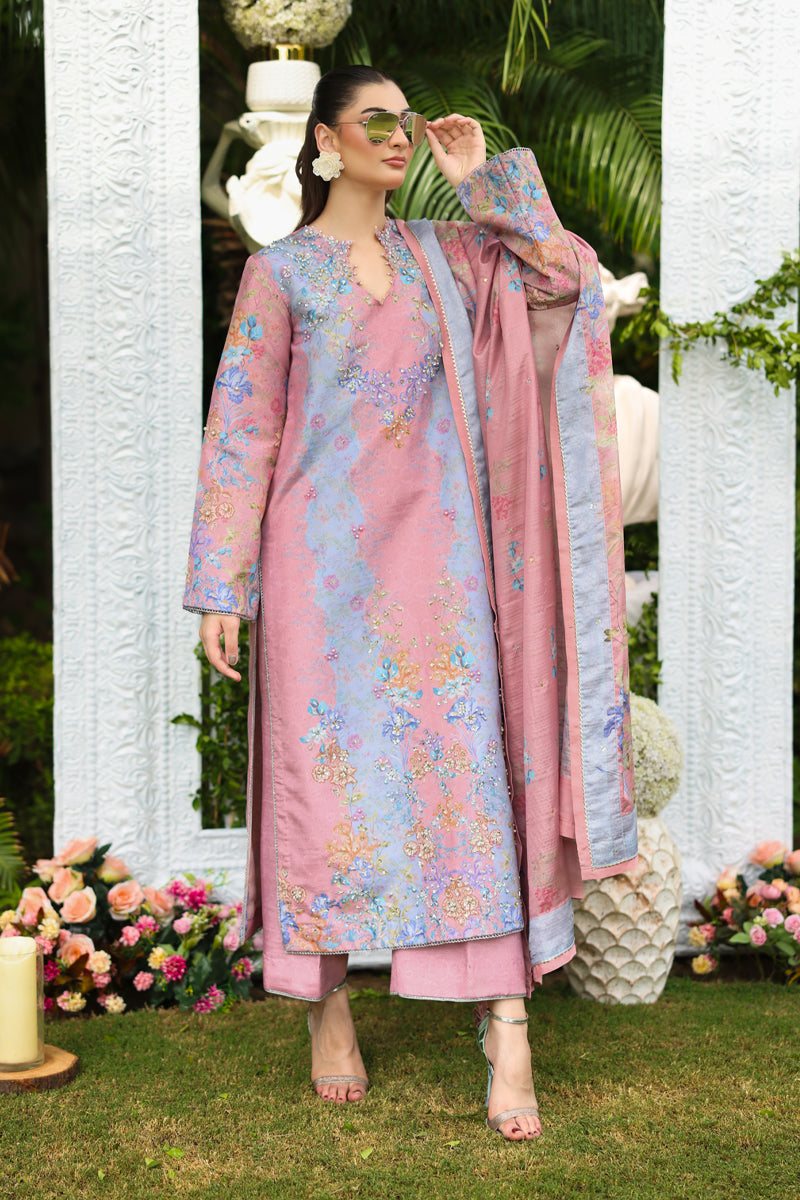 Malisa | Luxe Silk Unstitched 3PC By Rangrasiya