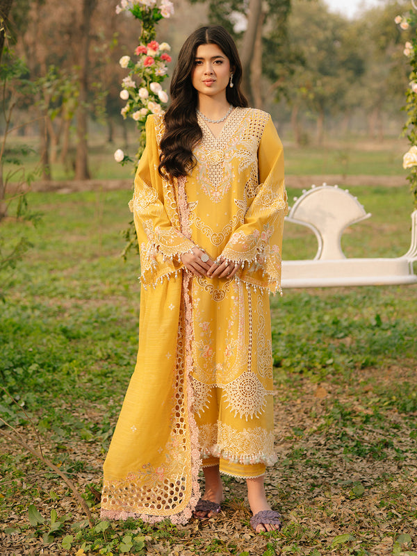 104A | 3 PC Lawn | - Freesia Summer Collection By Bin Ilyas