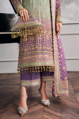 EMBROIDERED NET CH12-08 UNSTITCHED