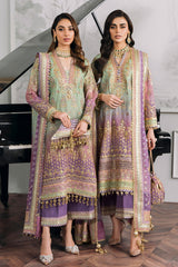 EMBROIDERED NET CH12-08 UNSTITCHED
