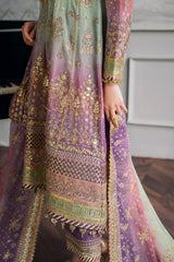 EMBROIDERED NET CH12-08 UNSTITCHED