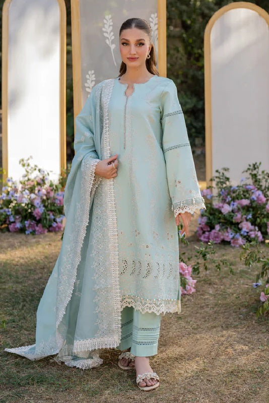 FL-1A - Embroidered - Chiken Kari Luxury Lawn By Florent