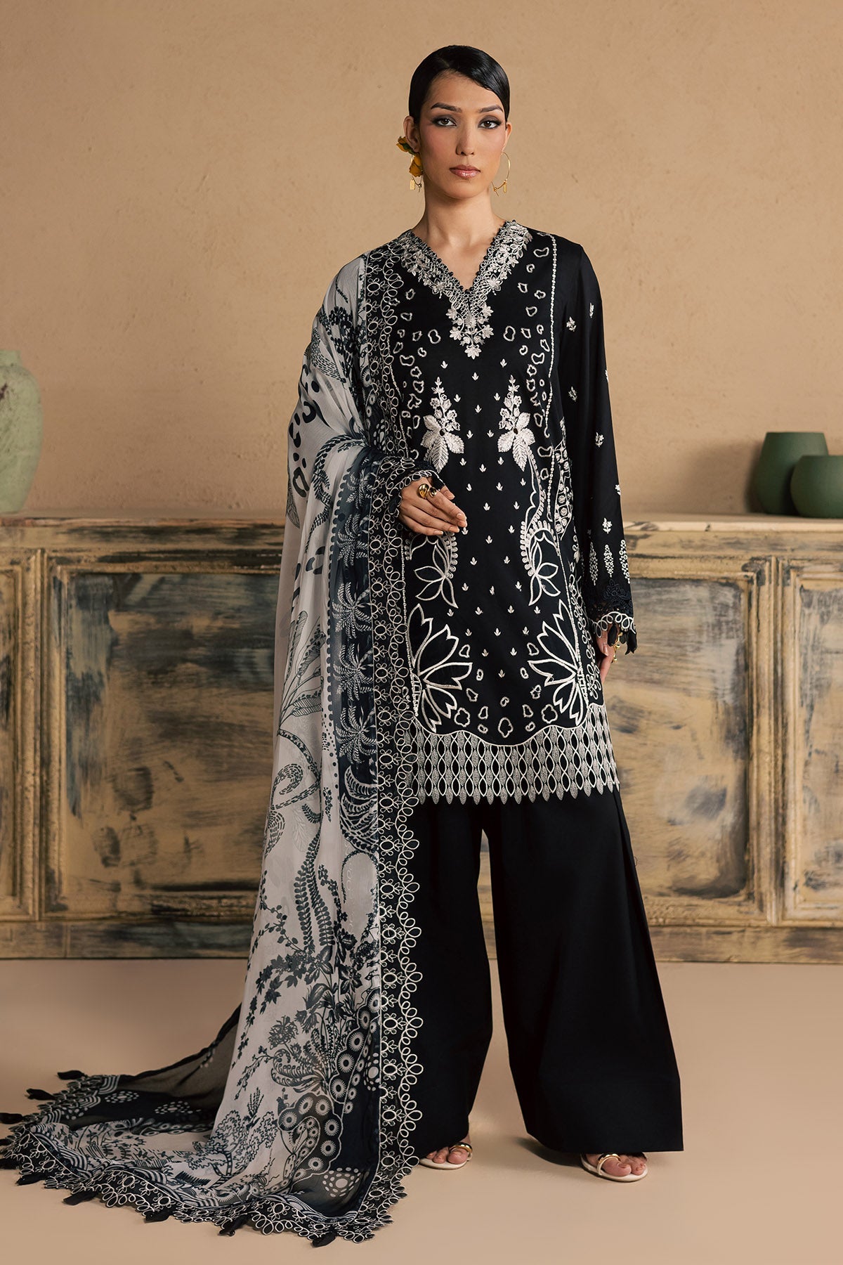 NE-264 | Koyal Unstitched 3PC By Nureh