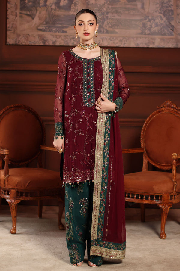 NL-90 | Alfaaz Hand Embroidered Collection By Nureh