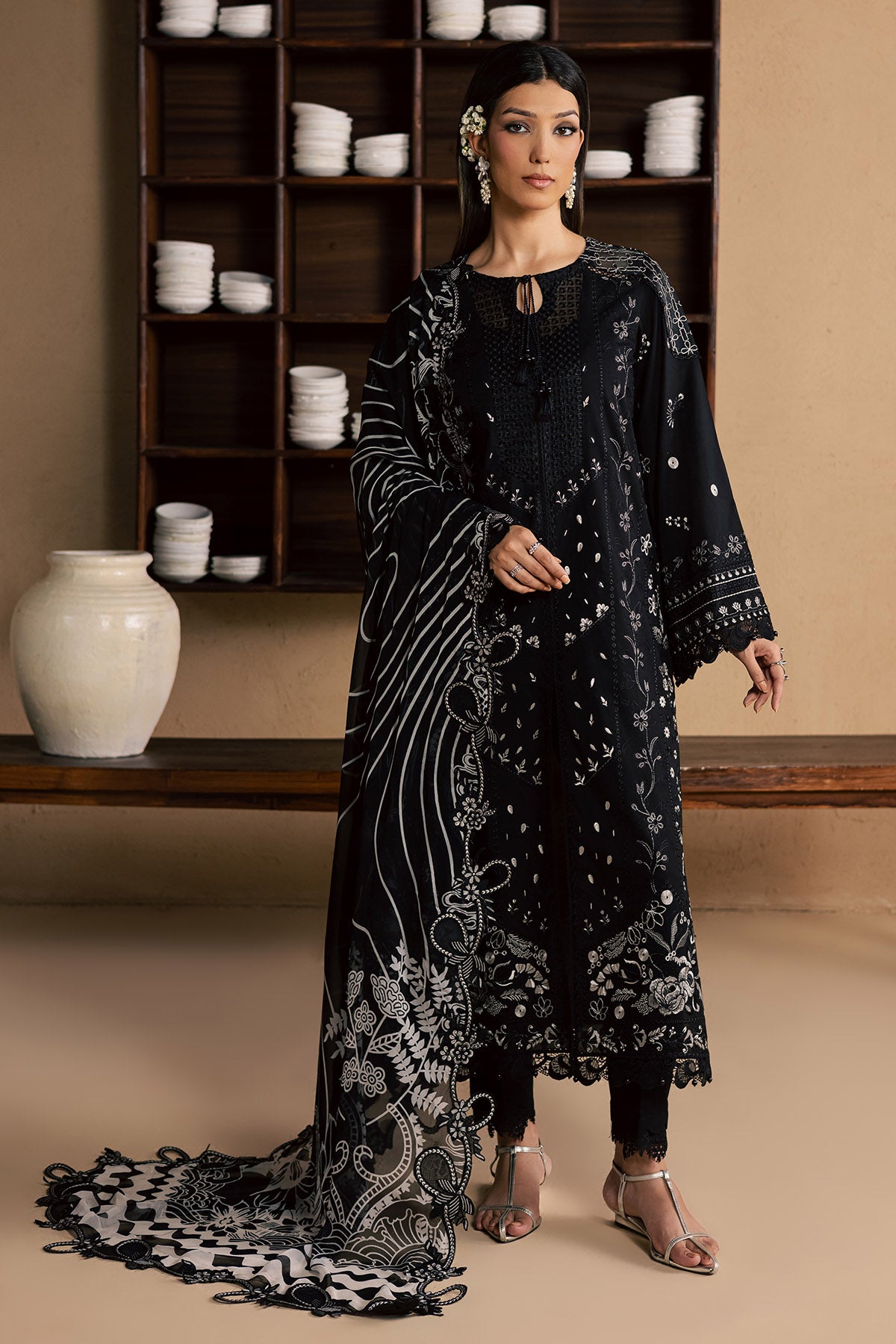 NE-268 | Koyal Unstitched 3PC By Nureh