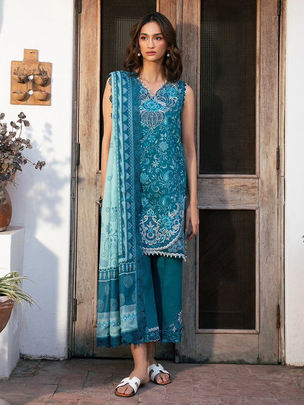 2073-B | Summer Edit | Hazel Printed Embroidered By Bin Ilyas