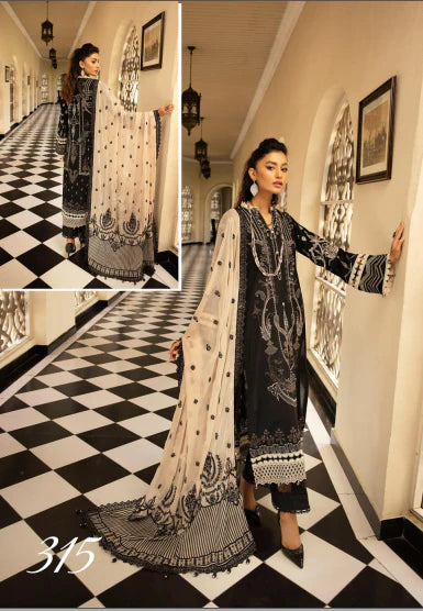 Luxury EMB Print Lawn D 315 VOL 23 by Shaista