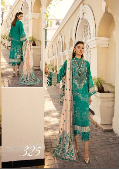 Luxury EMB Print Lawn D 325 VOL 23 by Shaista
