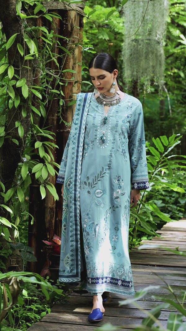 Glided Hour - Symphony Hemline Unstitched by Mushq