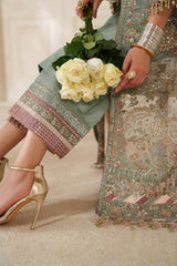 EMBROIDERED NET CH14-06 UNSTITCHED BY BAROQUE