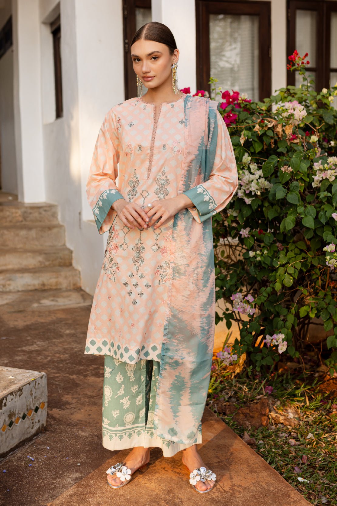 9173 | Embroidered Lawn | Tuscany Embroidered '25 By Rashid - Rabbani Cloth House