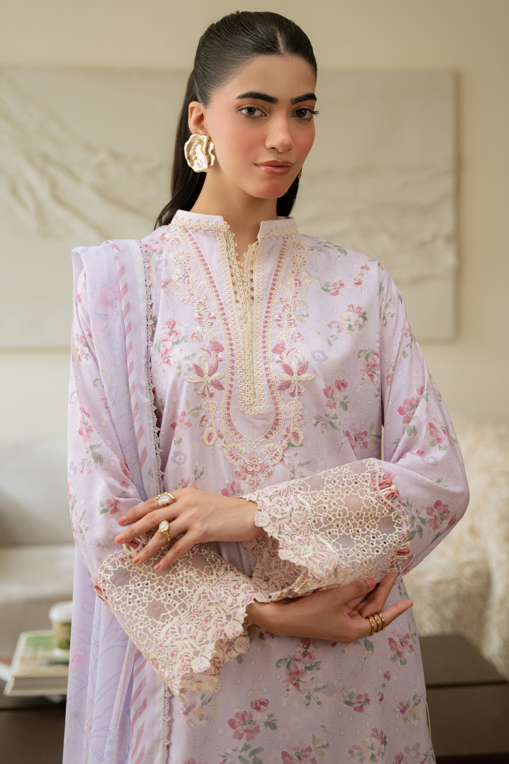ESTELLE (AK-01) | Print Luxe Linen '26 By Abyaan