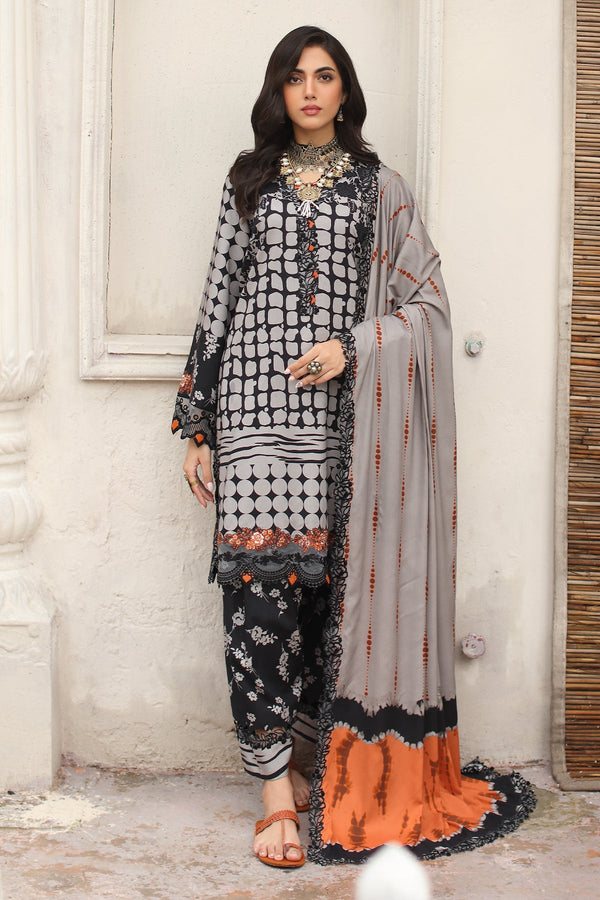 CCW4-16 - | Winter | Combination Unstitched Dress