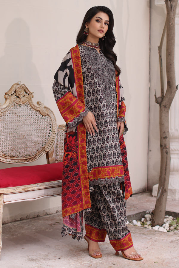 CCW4-14 | Winter | Combination Unstitched Dress