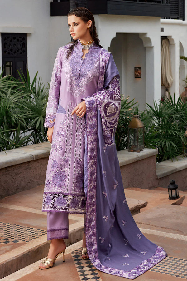 Moroccan Dream – ADILAH 3Pc Embroidered Sateen Unstitched Suit By Mushq