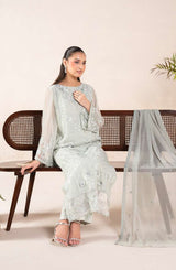 AN-10 - Anaya Noor Unstitched Chiffon 3 Piece Suit by Zebtan