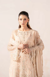 AN-09 - Anaya Noor Unstitched Chiffon 3 Piece Suit by Zebtan