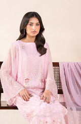 AN-08 - Anaya Noor Unstitched Chiffon 3 Piece Suit by Zebtan