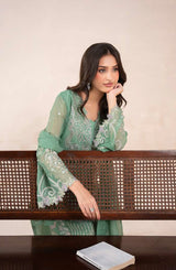 AN-06 - Anaya Noor Unstitched Chiffon 3 Piece Suit by Zebtan