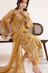 AN-02 - Anaya Noor Unstitched Chiffon 3 Piece Suit by Zebtan