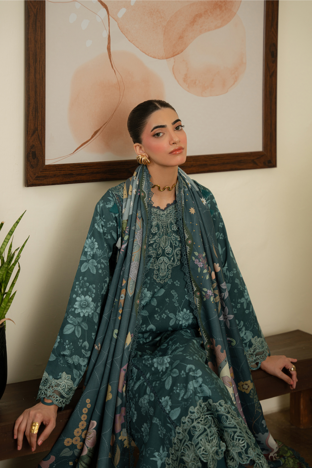 AVELINE (AK-08) | Print Luxe Linen '26 By Abyaan
