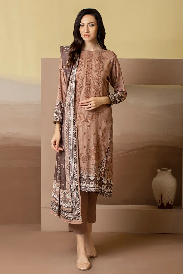 Berlin 3Pc Premium Embroidered Karandi – 8212 By Rashid
