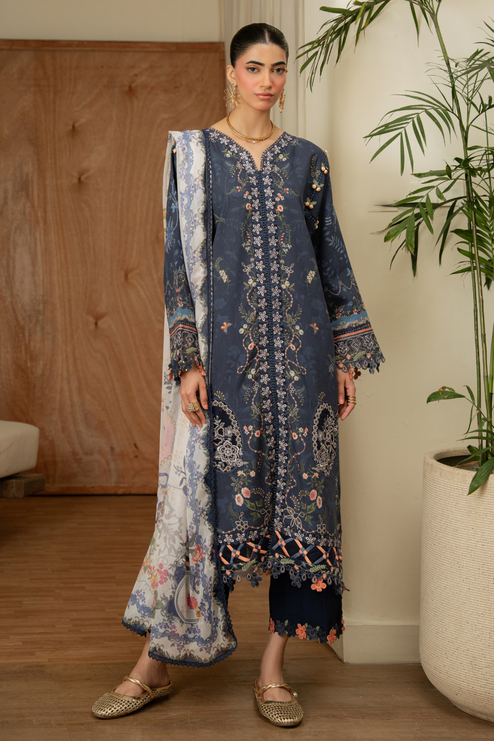CELINE (AK-03) | Print Luxe Linen '26 By Abyaan