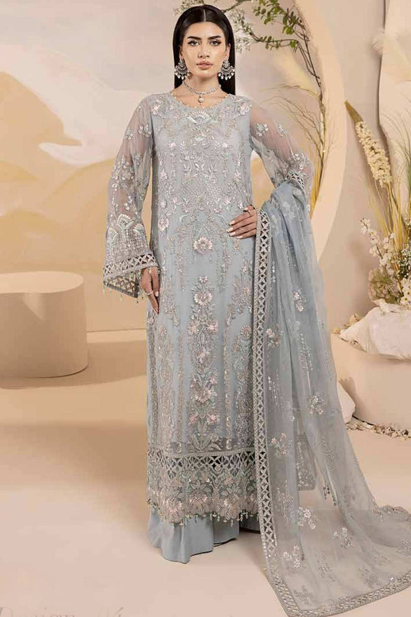 04 Twister Grey - Pareesa Premium Luxury Chiffon By Lavish Premium