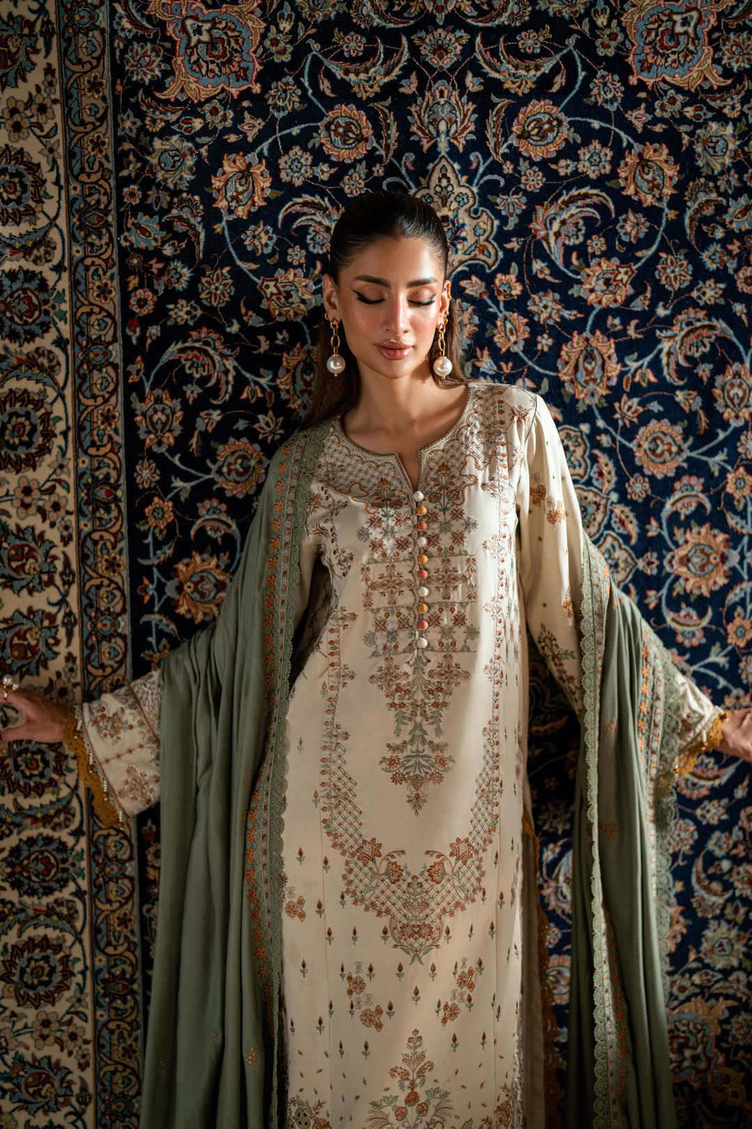 1A - Shades Of Winter Embroidered Collection By Florent
